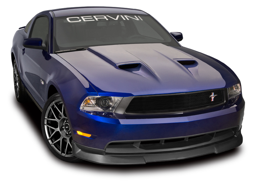Cervinis Fiberglass Mach One Hood 2010-12 Ford Mustang